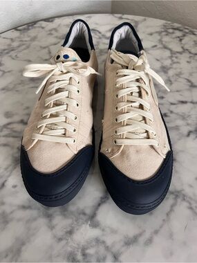 Blu Scarpa LA Tennis Sneaker Men’s 11 Handmade Italy Canvas Luxury $475 MSRP